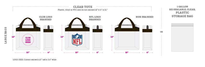 NFL Clear Bag Examples