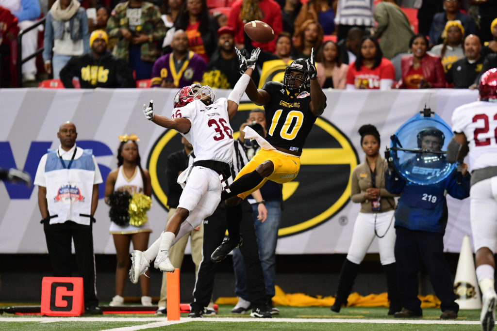 Atlanta, GA - December 17, 2016 - Georgia Dome: Chad Williams (10) of the Grambling State University Tigers during the 2016 Air Force Reserve Celebration Bowl. (Photo by Phil Ellsworth / ESPN Images)