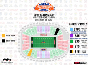 2019 Celebration Bowl Seating Map