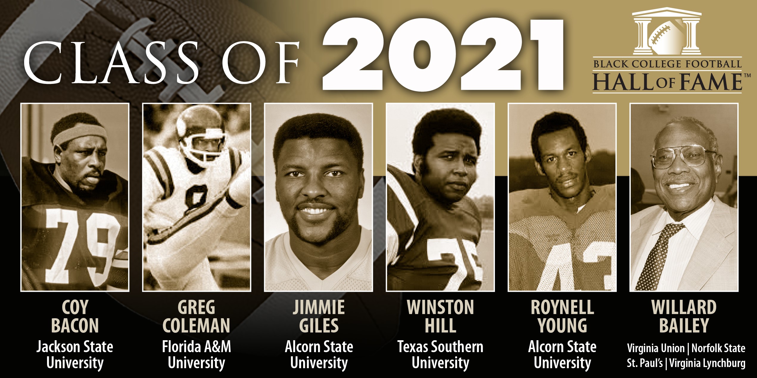 BLACK COLLEGE FOOTBALL HALL OF FAME CLASS OF 2021 ANNOUNCED Cricket 