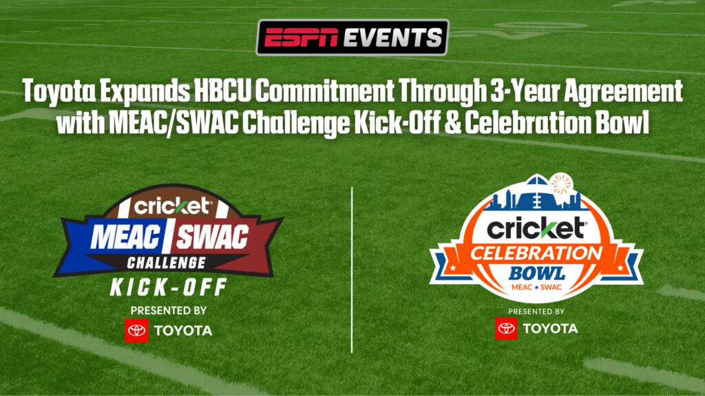 Toyota Expands Commitment to HBCU Excellence Through Three-Year Agreement with MEAC/SWAC Challenge Kick-Off and Celebration Bowl